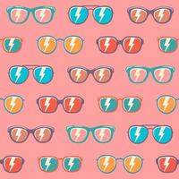 Seamless pattern background sunglasses with color vector