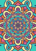 Ethnic Mandala Round Ornament Pattern With Colorful vector