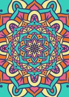 Ethnic Mandala Round Ornament Pattern With Colorful vector