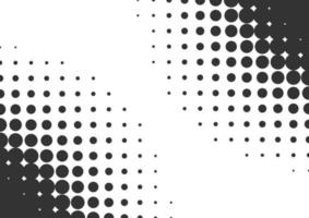 Abstract black and white dots halftone background vector