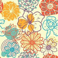 Abstract Floral Seamless Pattern Background vector