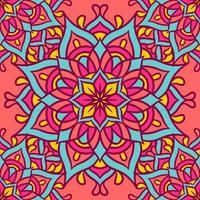 Mandala Round Ornament Seamless Pattern vector