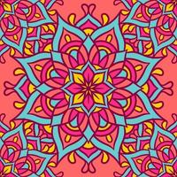 Mandala Round Ornament Seamless Pattern vector