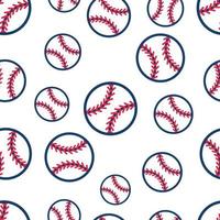 Seamless pattern with baseball softball ball graphics vector