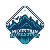 ilustración de montaña, vector de aventura al aire libre