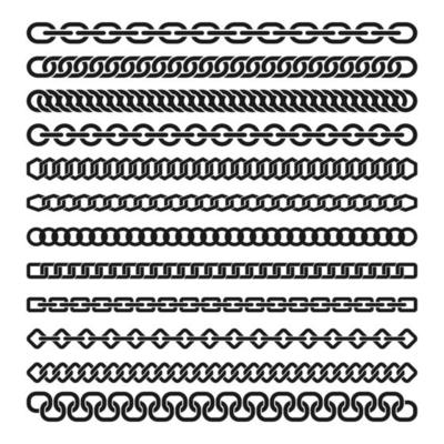 Metal Chain Illustration set