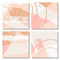 Set of Abstract Shape Background Memphis Pastel Color vector