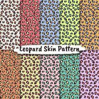 Vector seamless patterns set with animal skin texture.