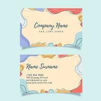 Abstract Modern Business Card Template With Organic Shape vector