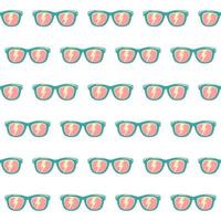 Seamless pattern background sunglasses with color vector
