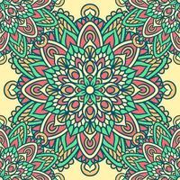 Mandala Round Ornament Seamless Pattern vector