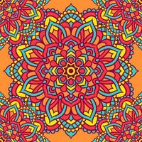 Mandala Round Ornament Seamless Pattern vector