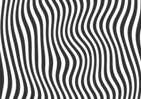 Abstract black and white wavy lines striped background vector