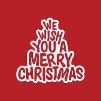 Merry christmas and happy new year lettering background vector