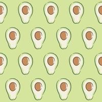 Vector seamless pattern with avocado