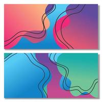 Set of Abstract liquid shape Fluid design, Abstract Modern Graphic vector