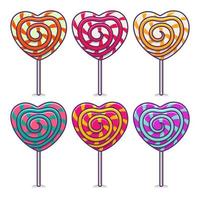 Set Of Colorful Lollipops vector