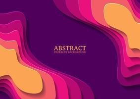 abstract papercut design background with overlap layer vector