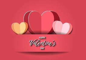 Happy valentine's day heart frame background vector