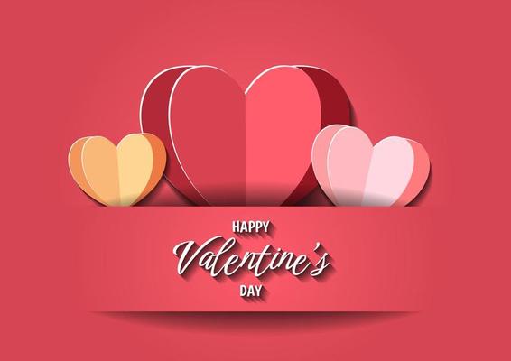 Happy valentine's day heart frame background