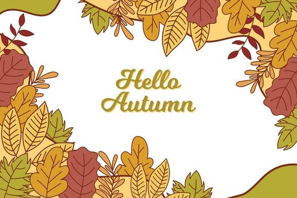 Vector Hello Autumn Background Wallpapers