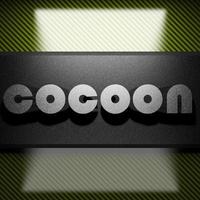cocoon word of iron on carbon photo