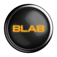 Word on black button photo