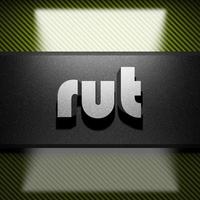 rut word of iron on carbon photo