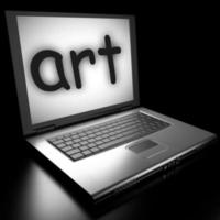 art word on laptop photo