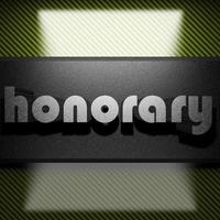 honorary word of iron on carbon photo