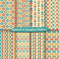 Set of Abstract geometric seamless pattern background vector