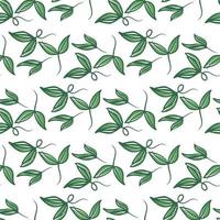 Botanical floral leaves seamless pattern. Floral pattern, Green leaves vector