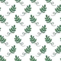 Botanical floral leaves seamless pattern. Floral pattern, Green leaves vector