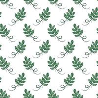 Botanical floral leaves seamless pattern. Floral pattern, Green leaves vector