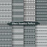 Set of Ethnic Seamless Pattern In Native Style vector