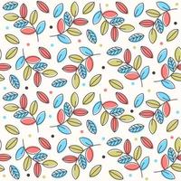 Abstract Floral Seamless Pattern With Hand Drawn vector