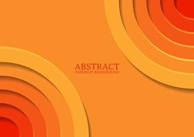 abstract circle papercut design background with overlap layer vector