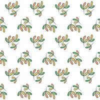 Botanical floral leaves seamless pattern. Floral pattern, Green leaves vector