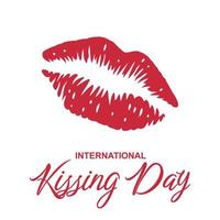International kissing day vector background