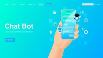 Chat Bot Technology Concept. Vector EPS 10