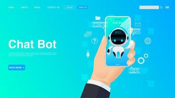 Chat Bot Technology Concept. Vector EPS 10