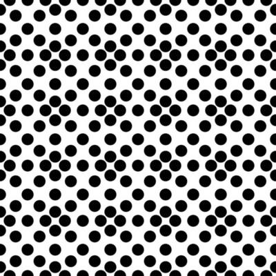 Seamless pattern with black dots on white background