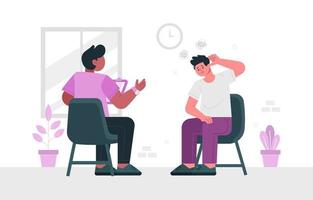 Flat Design Counseling Concept Art vector