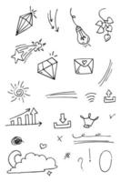 Doodle element vector set, for concept design.