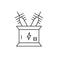 electric power circuit icon vector