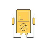 probador de voltaje icono de medidor eléctrico vector