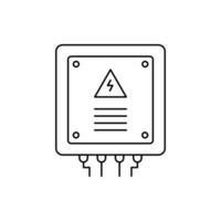 electric power breaker icon vector