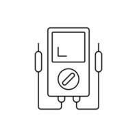 Voltage tester electric meter icon vector