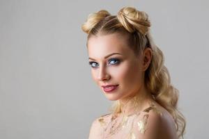 portrait of a beautiful young woman with professional make-up beauty and fashion, cosmetology and Spa