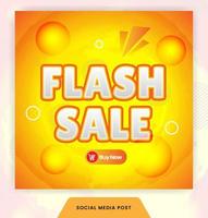 social media post flash sale banner template design background with modern concept vector